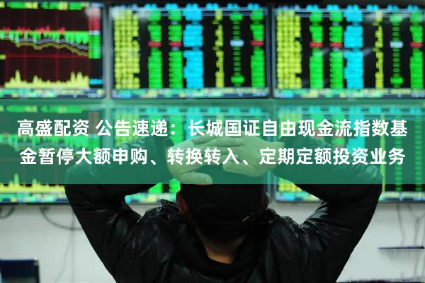 高盛配资 公告速递：长城国证自由现金流指数基金暂停大额申购、转换转入、定期定额投资业务